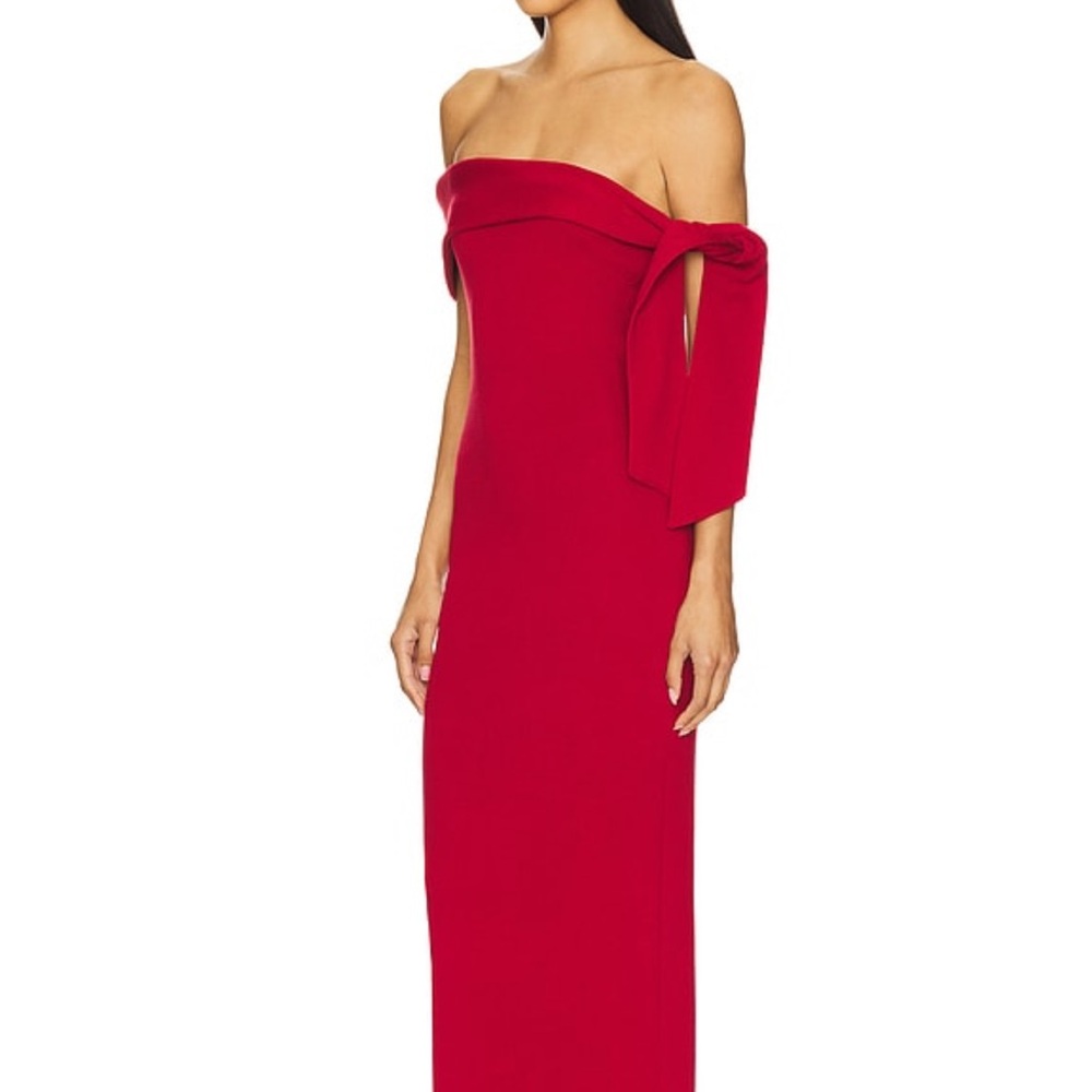 Chic Strapless Red Evening Dress- - Picture 4 of 4